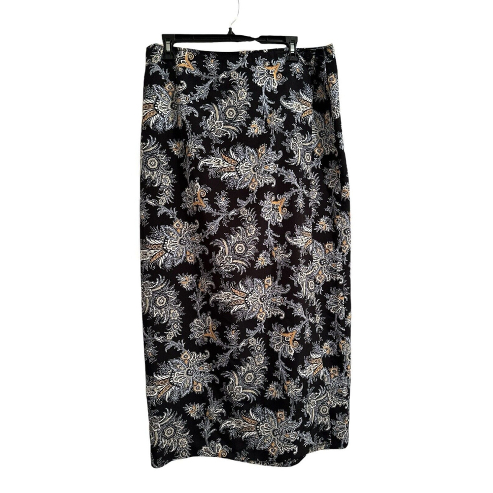 Vintage George Fiorlini Collection Midi Wrap Skirt Womens 14 (Canadian 16)